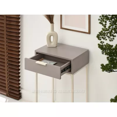 Schmaler Konsolentisch NIRAI - beige / creme