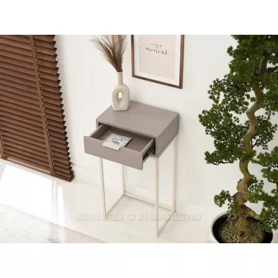 Schmaler Konsolentisch NIRAI - beige / creme