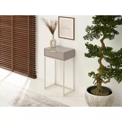 Schmaler Konsolentisch NIRAI - beige / creme
