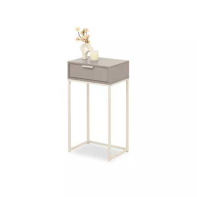 Schmaler Konsolentisch NIRAI - beige / creme
