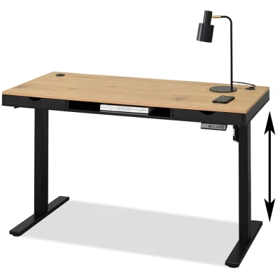 Schreibtisch 140 HESOL - schwarz / Eiche