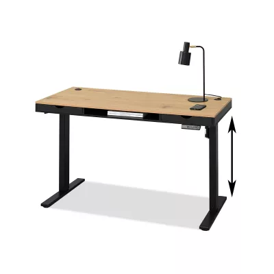 Schreibtisch 140 HESOL - schwarz / Eiche