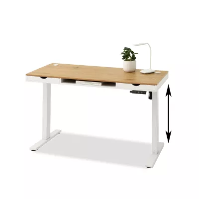 Schreibtisch 140 HESOL - weiß / Eiche