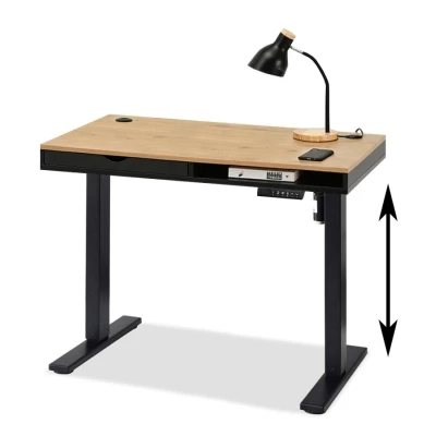 Schreibtisch 100 HESOL - schwarz / Eiche