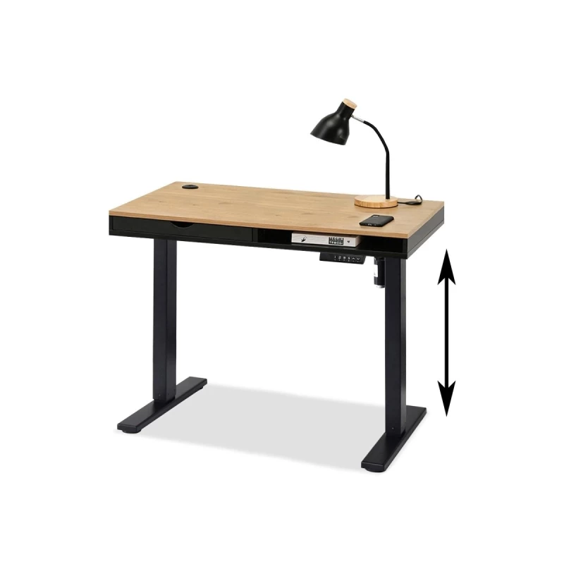 Schreibtisch 100 HESOL - schwarz / Eiche