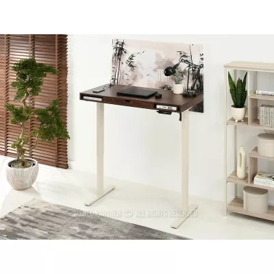 Schreibtisch 120 HESOL - Walnuss / Creme