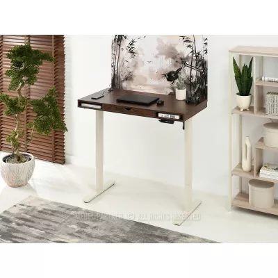 Schreibtisch 120 HESOL - Walnuss / Creme