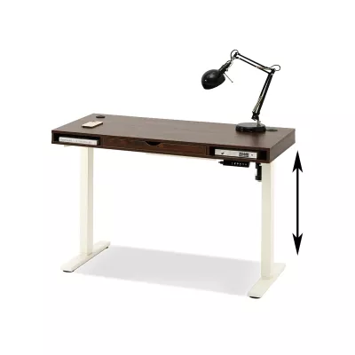 Schreibtisch 120 HESOL - Walnuss / Creme