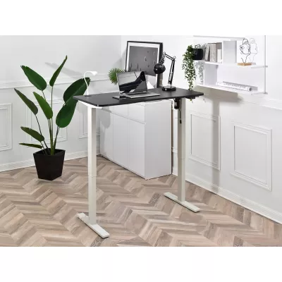 IKERNE höhenverstellbarer Schreibtisch - schwarz / weiß