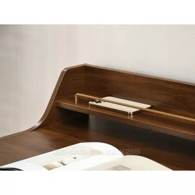 Minimalistischer Schreibtisch RENO - Walnuss / Gold