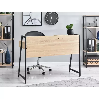 Breiter Schreibtisch BATO - Sonoma Eiche / Schwarz