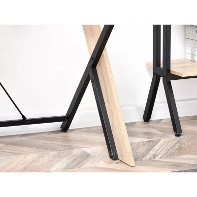 Schreibtisch mit Schubladen HELMAR - Sonoma Eiche / Schwarz