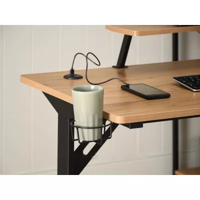 Schreibtisch 115 HARO - Eiche / Schwarz