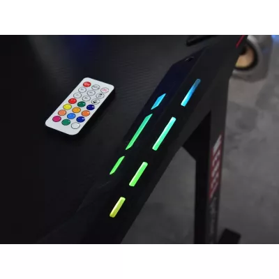 HARO Gamingtisch mit LED-Beleuchtung - schwarz