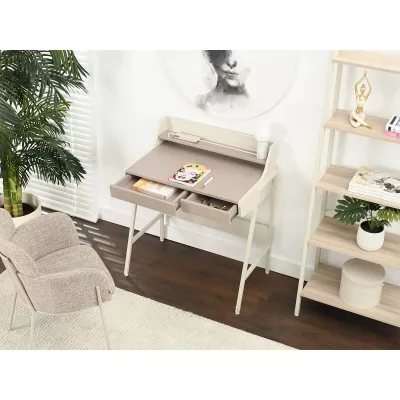 Minimalistischer Schreibtisch RENO - beige / creme
