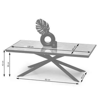HERALDO Couchtisch – Graphitmarmor / Schwarz