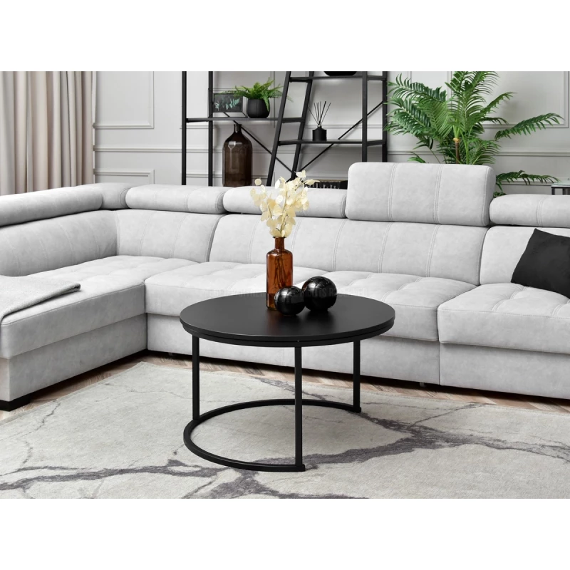Runder Couchtisch URVIN - schwarz