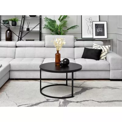 Runder Couchtisch URVIN - schwarz