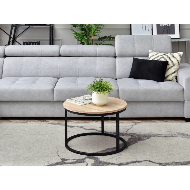 Kleiner Couchtisch URVIN - Sonoma Eiche / Schwarz