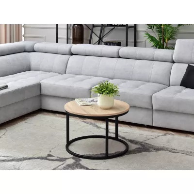 Kleiner Couchtisch URVIN - Sonoma Eiche / Schwarz