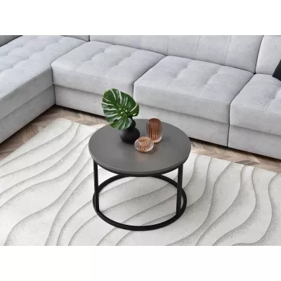 Kleiner Couchtisch URVIN - graphitgrau / schwarz