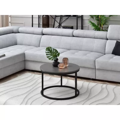 Kleiner Couchtisch URVIN - graphitgrau / schwarz