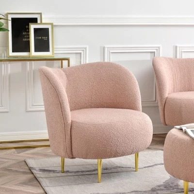 TOLA Designer-Sessel – Puder/Gold