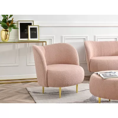 TOLA Designer-Sessel – Puder/Gold
