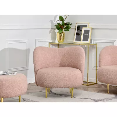 TOLA Designer-Sessel – Puder/Gold