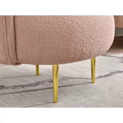 TOLA Designer-Sessel – Puder/Gold