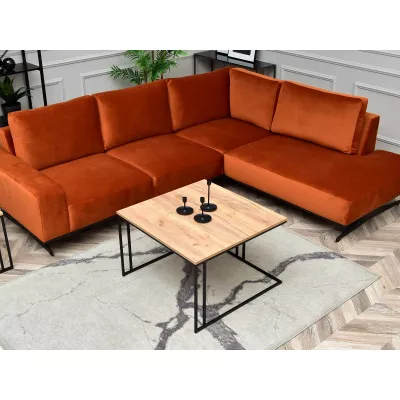 Couchtisch VINOD - goldene Eiche / schwarz