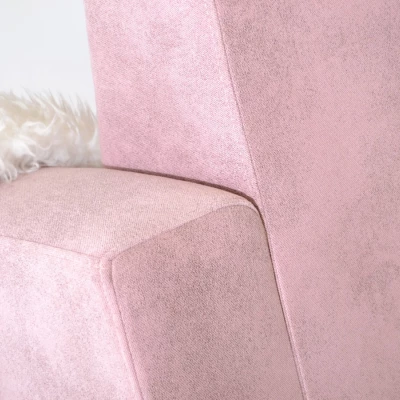 Skandinavischer Sessel HOLMARA - rosa / Buche