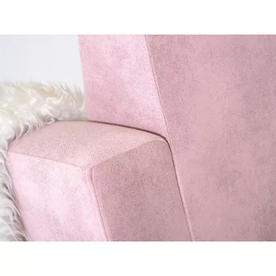 Skandinavischer Sessel HOLMARA - rosa / Buche