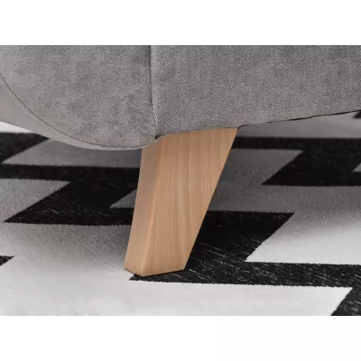 Skandinavischer Sessel HOLMARA - Grau/Buche