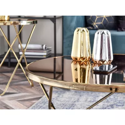 RAMAL Couchtisch - Goldbronze / Gold