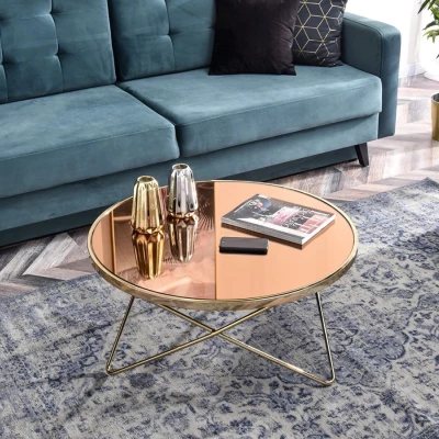 RAMAL Couchtisch - Goldbronze / Gold