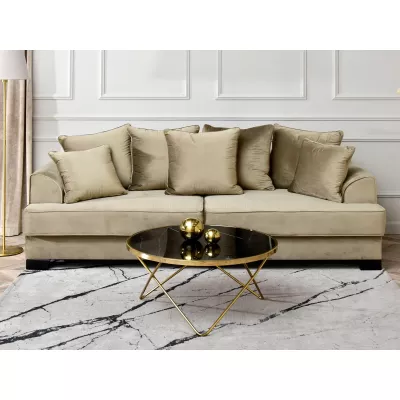 RAMAL Couchtisch - schwarzer Marmor / Gold