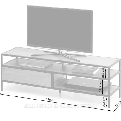 TV-Ständer MAIRA - Eiche / Schwarz