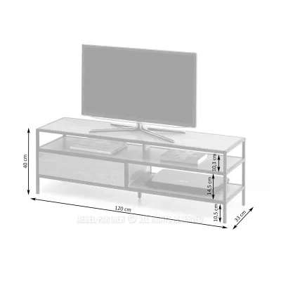 TV-Ständer MAIRA - Eiche / Schwarz