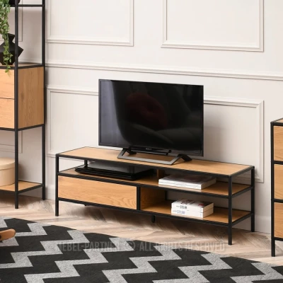 TV-Ständer MAIRA - Eiche / Schwarz