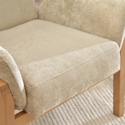 Polstersessel EMERY – hellbeige/eiche