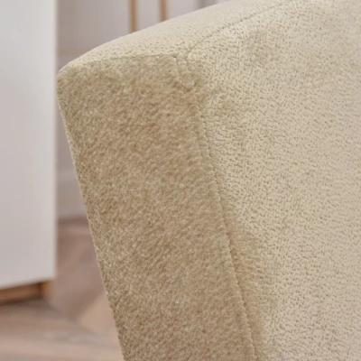 Polstersessel EMERY – hellbeige/eiche