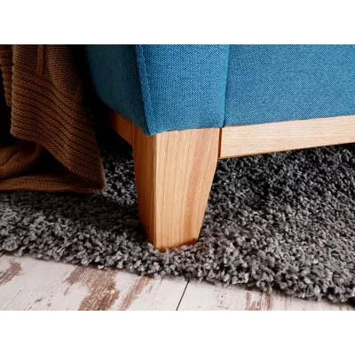 NOHEMA Polstersessel – Türkis/Eiche