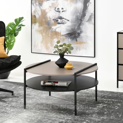 JOVITO Couchtisch - beige / schwarz