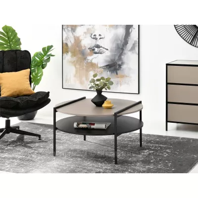 JOVITO Couchtisch - beige / schwarz
