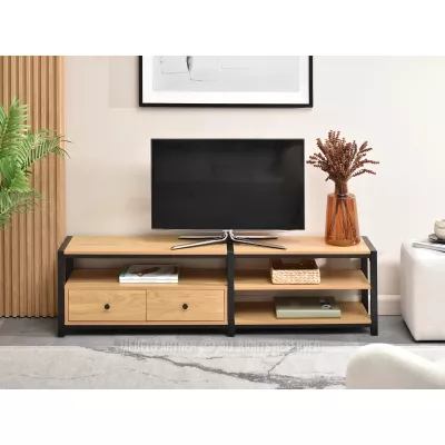 TV-Ständer ROMER - Eiche / Schwarz