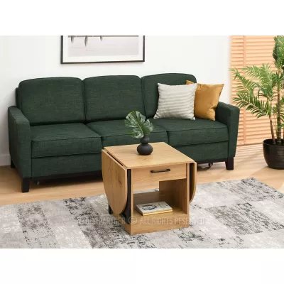 Ausziehbarer Couchtisch IZAK - Eiche / Schwarz