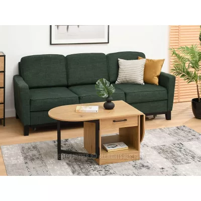 Ausziehbarer Couchtisch IZAK - Eiche / Schwarz