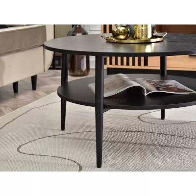 Runder Couchtisch TODOR - schwarz