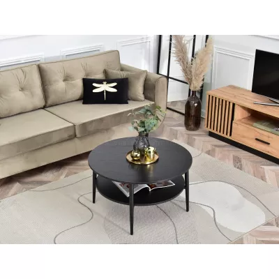 Runder Couchtisch TODOR - schwarz